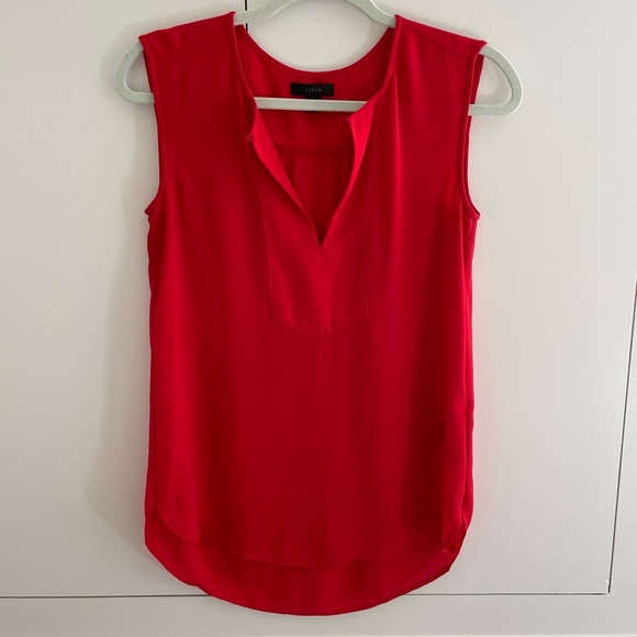 J Crew Red Blouse - Picture 6 of 8